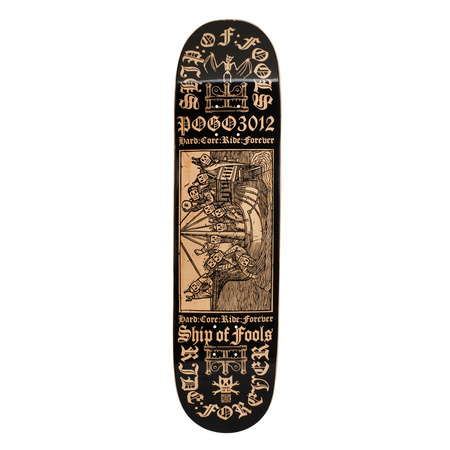 DESKA POGO SHIP OF FOOLS BLACK WOOD MED 8.0