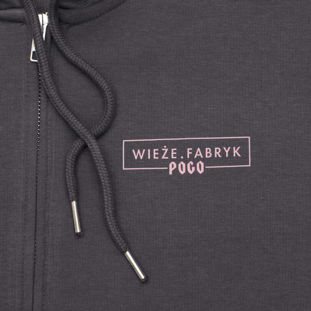 BLUZA POGO HOODIE ZIP WIEŻE FABRYK DOSKONAŁY ŚWIAT GRAPHITE