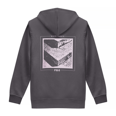 BLUZA POGO HOODIE ZIP WIEŻE FABRYK DOSKONAŁY ŚWIAT GRAPHITE