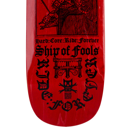 DESKA POGO SHIP OF FOOLS TRANSPARENT RED POOL SHAPE