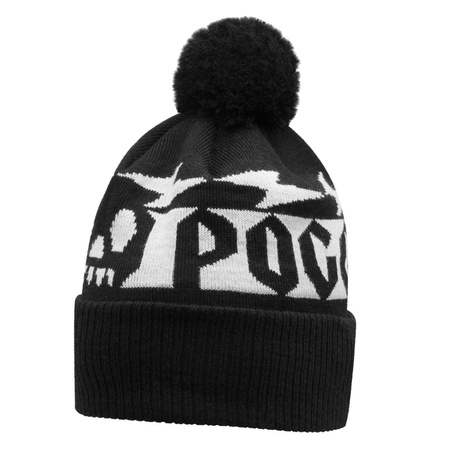 CZAPKA POGO POMPON BLACK GREY