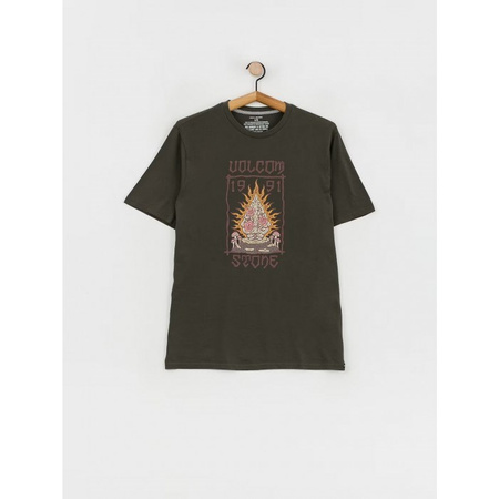 T-SHIRT VOLCOM FTY CAGED STONE RINSED BLACK