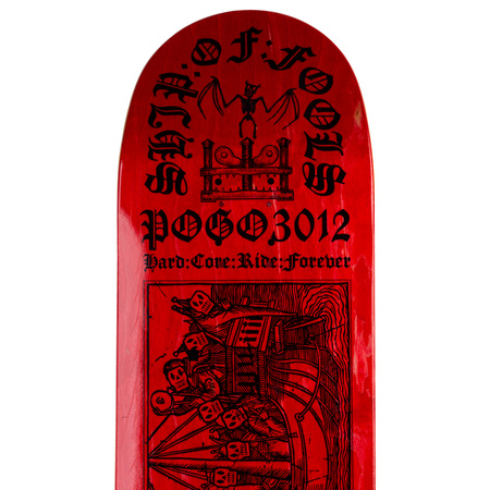 DESKA POGO SHIP OF FOOLS TRANSPARENT RED POOL SHAPE
