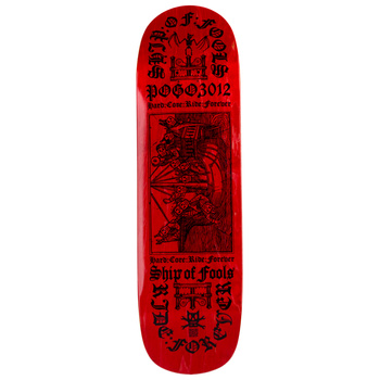 DESKA POGO SHIP OF FOOLS TRANSPARENT RED POOL SHAPE